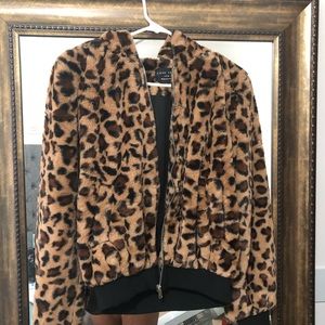 Leopard Print Waist Length Jacket